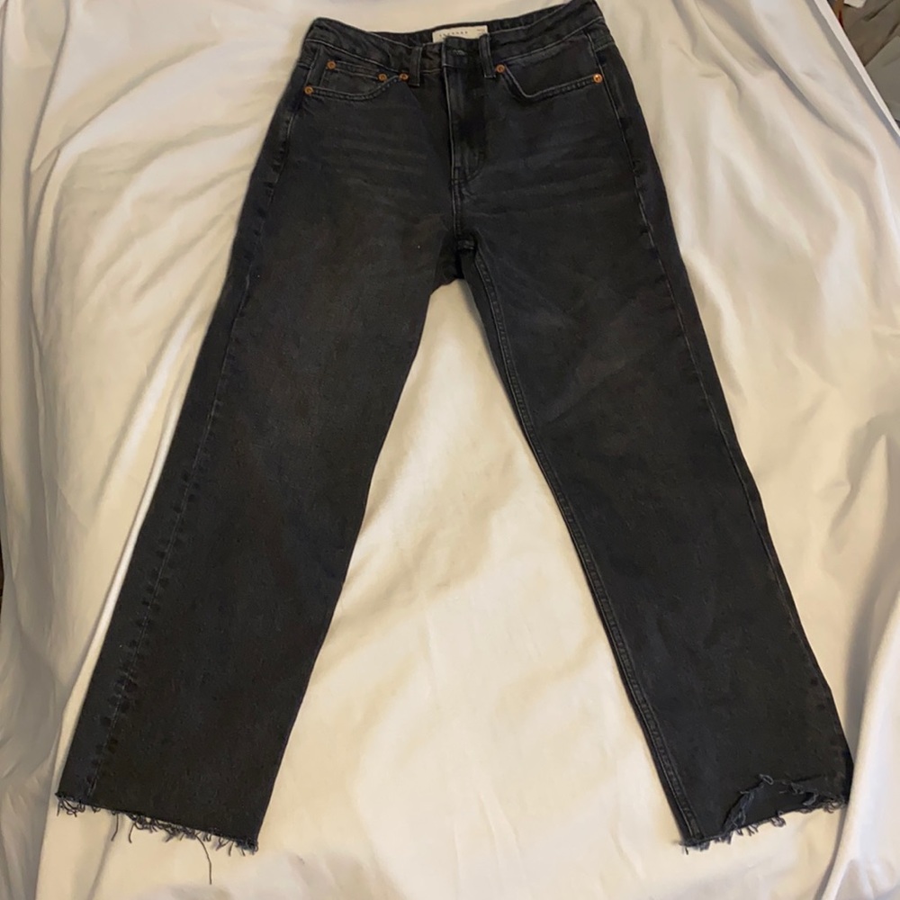 Topshop Black Straight Leg Jeans